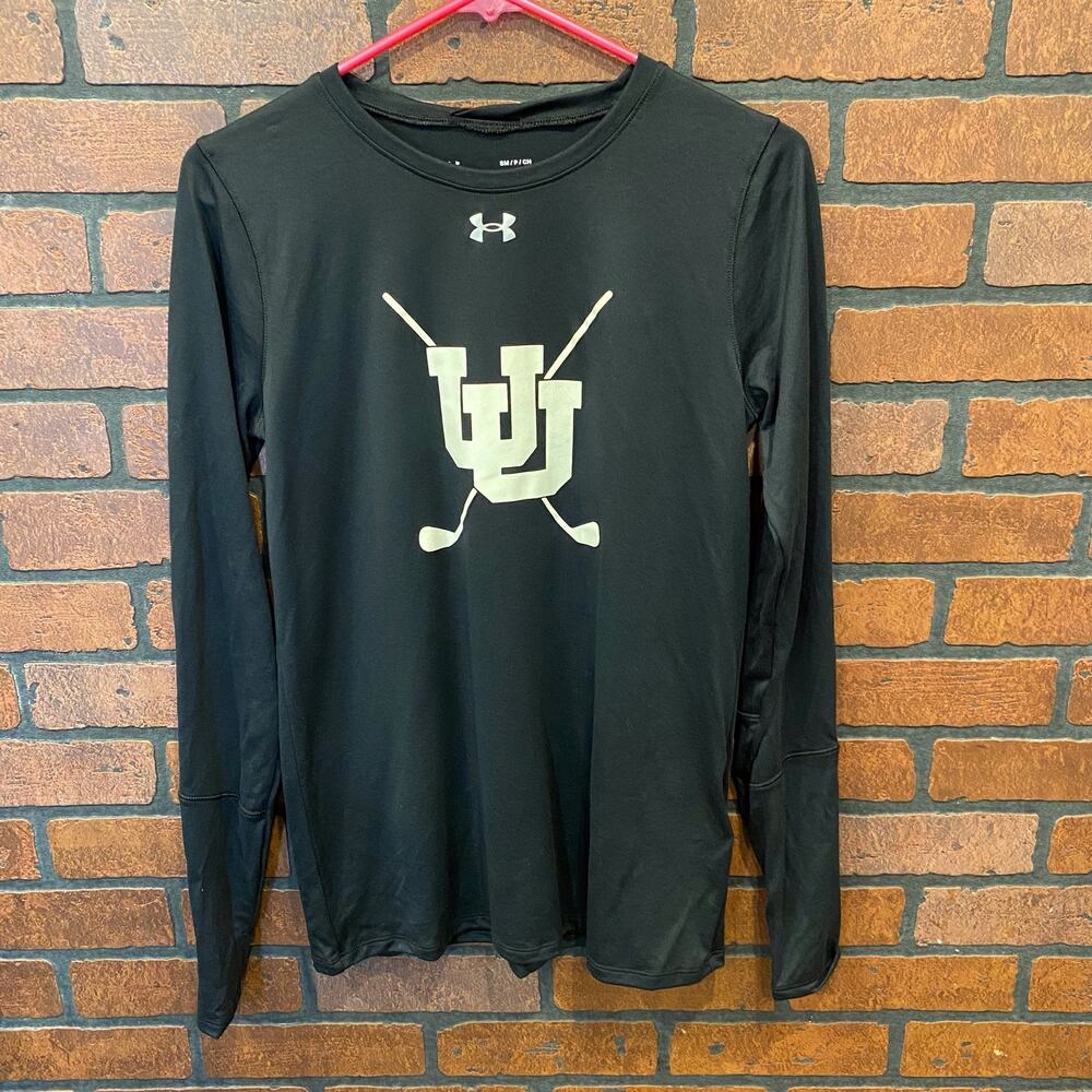 University of Utah Golf Clubs Under Armour Longsleeve Active top heatgear Black